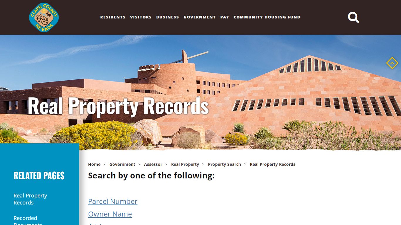 Real Property Records - Clark County, Nevada